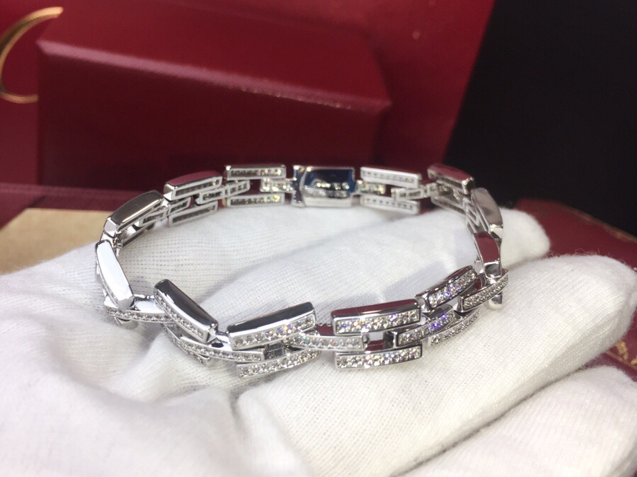 Replica Cartier Couple Bracelet-18cm Stainless Steel Diamond